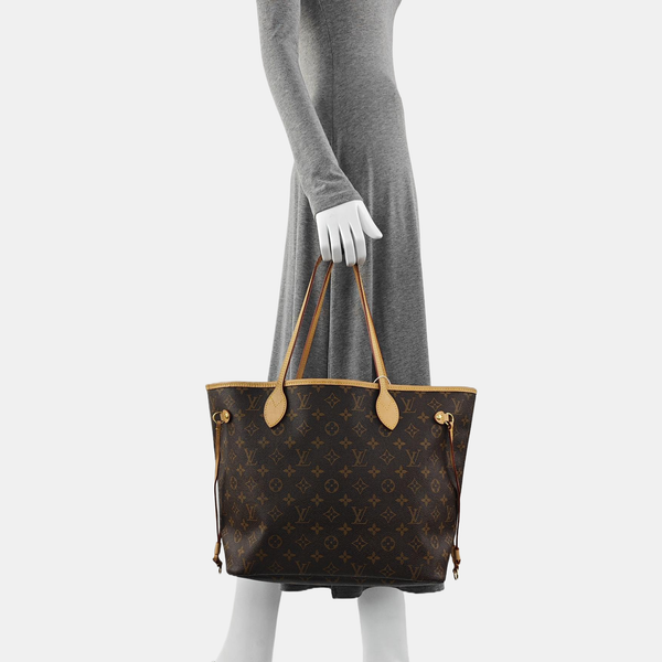 NEVERFULL MM Monogram Coated Canvas Brown