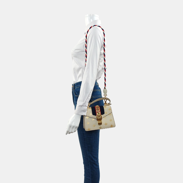 Sylvie Mini Calfskin White