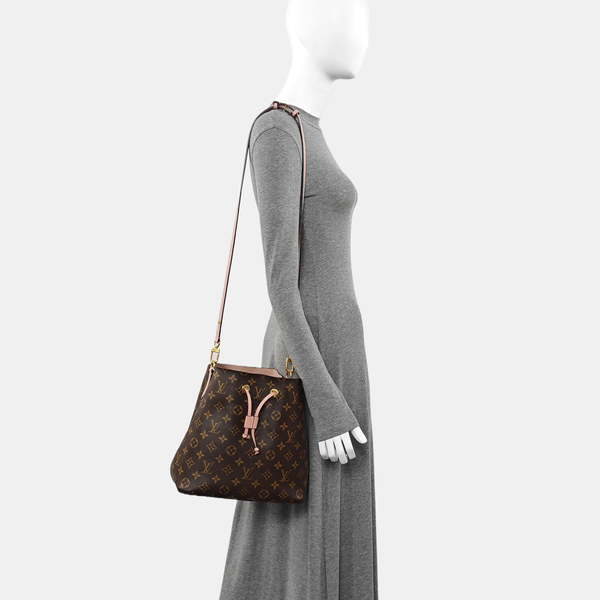 NÉONOÉ MM Monogram Coated Canvas Brown