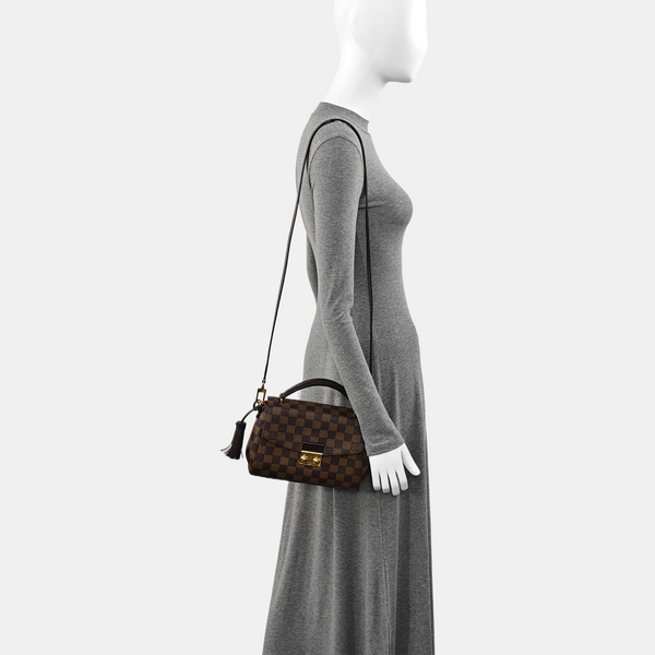 CROISETTE Damier Ebene Coated Canvas Brown