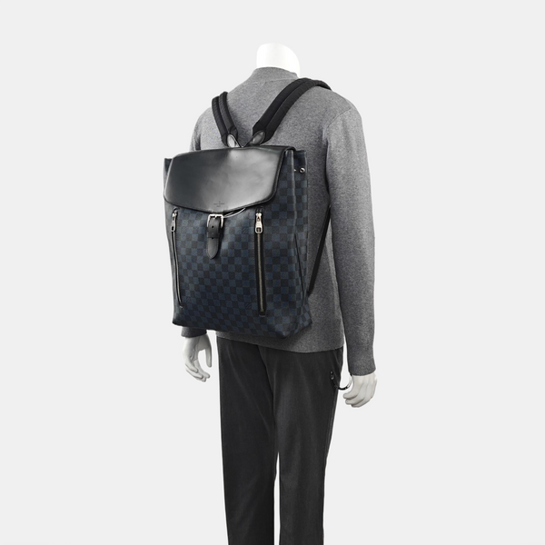 Damier Coated Canvas Backpack Blue
