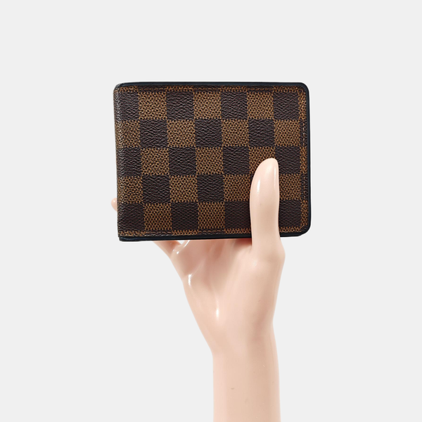 Damier Ebene Coated Canvas Wallet Brown