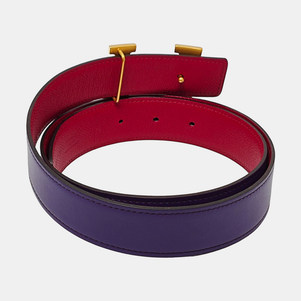 Leather Belt Purple