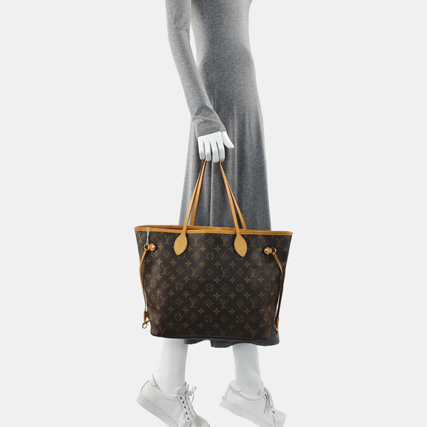 NEVERFULL MM Monogram Coated Canvas Brown