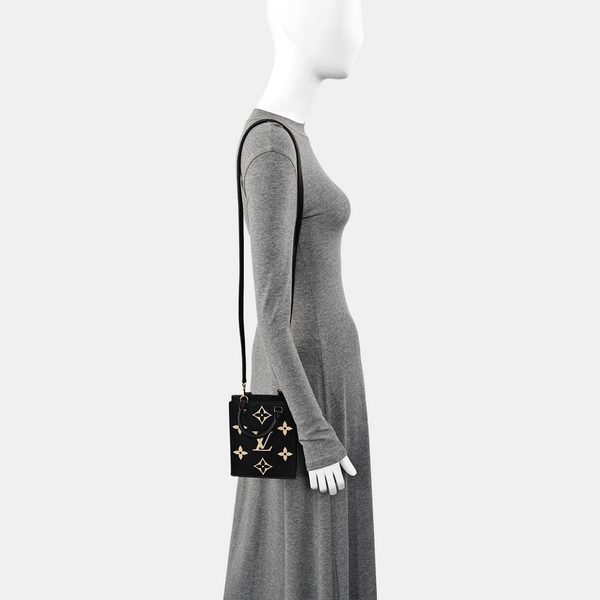 SAC PLAT Mini Monogram Calfskin Black