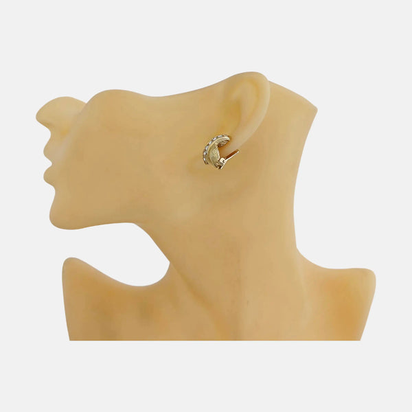 Metal Gold Clip On Earrings