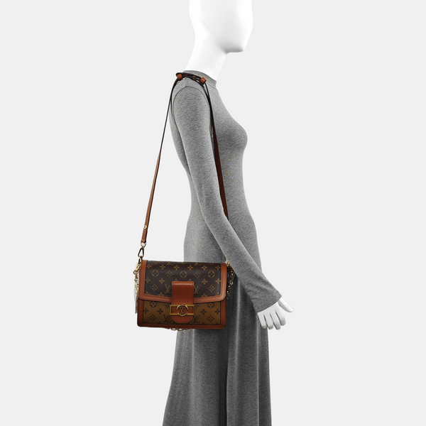 DAUPHINE MM Monogram Coated Canvas Brown