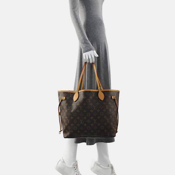 NEVERFULL MM Monogram Coated Canvas Brown