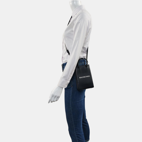 Shopping Bag Calfskin Black