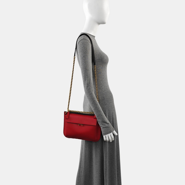 Calfskin Shoulder Bag Red