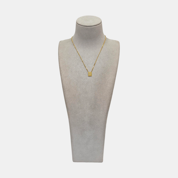 ALPHABET Crystal Gold Necklace