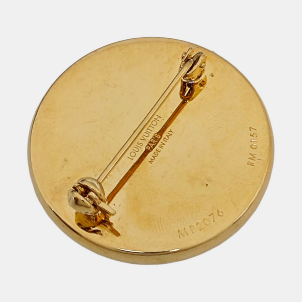 Leather Brown Brooch