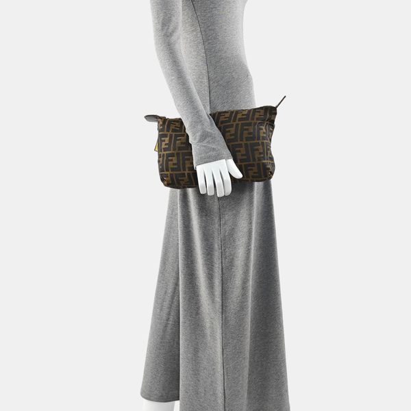 Fabric Clutch Brown