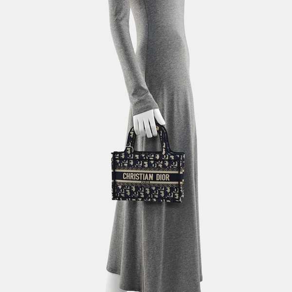 Book Tote Mini Canvas Blue