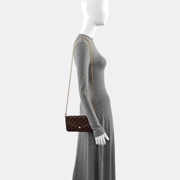 Authenticated pre-owned Damier Ebene Coated Canvas Brown - Shoulder Bag at Looply