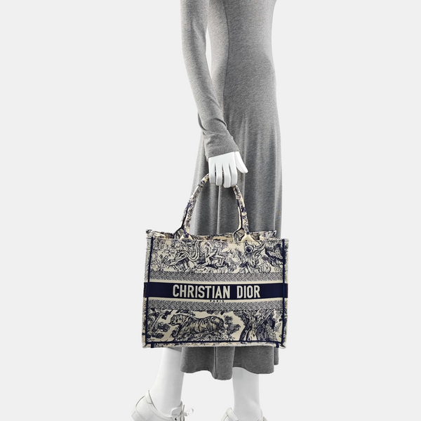 Book Tote Medium Canvas Blue