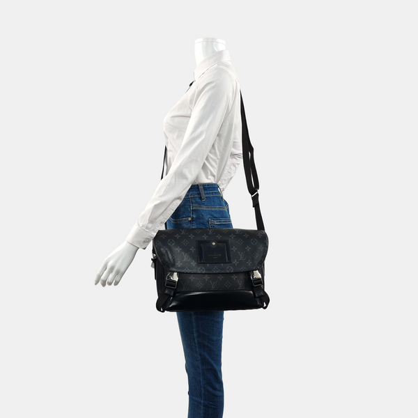 VOYAGER PM Monogram Coated Canvas Black