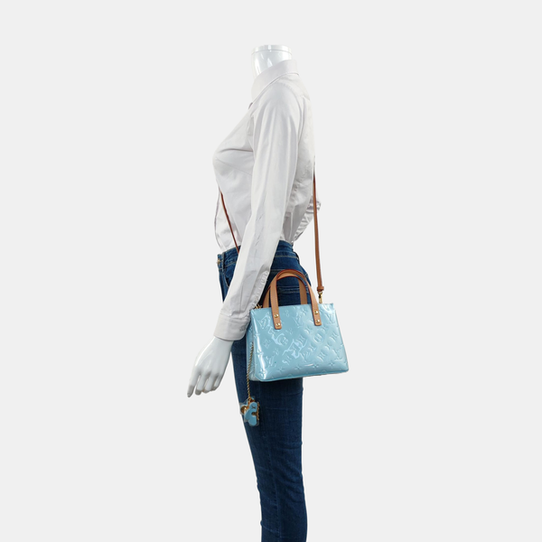 READE PM Monogram Patent Leather Blue
