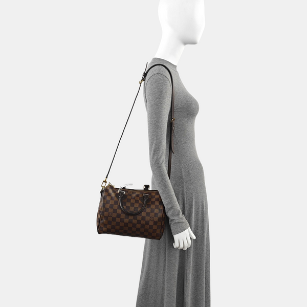 SPEEDY 25 Damier Ebene Coated Canvas Brown