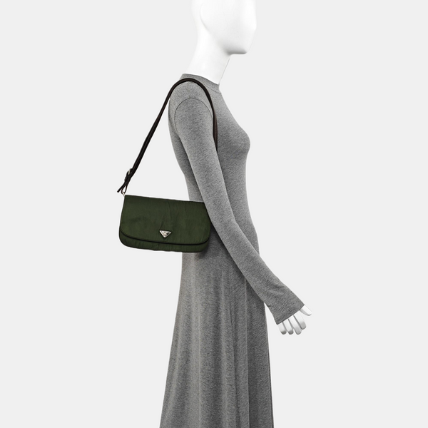 Nylon Shoulder Bag Green