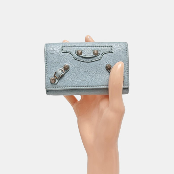Classic City Lambskin Blue Key Pouch