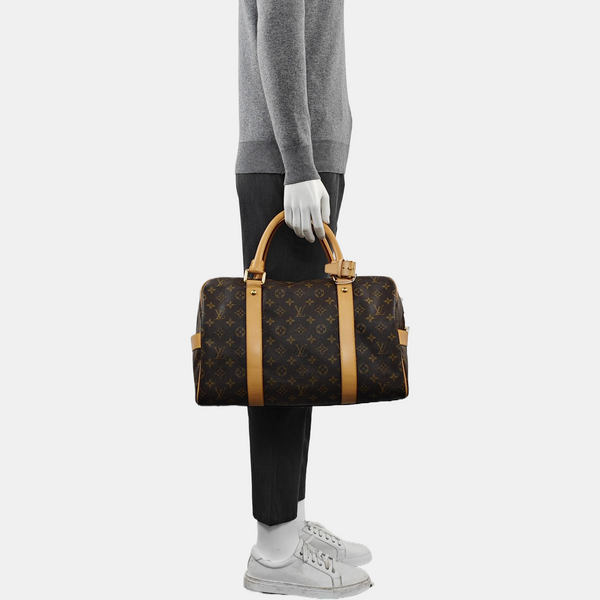 Monogram Coated Canvas Top Handle Bag Brown
