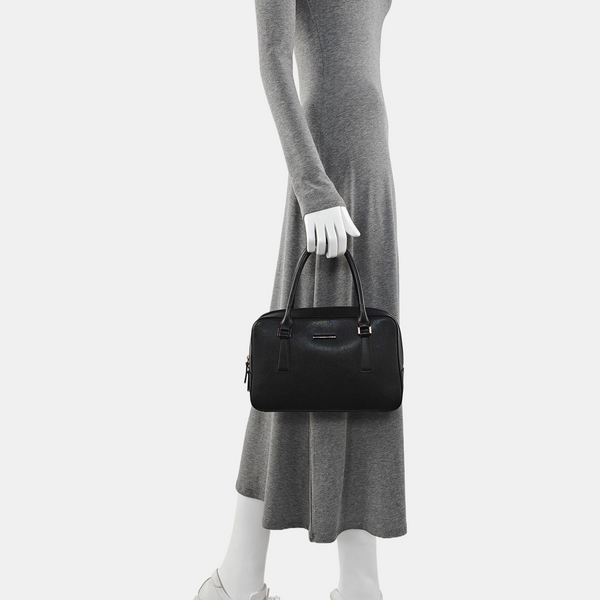 Calfskin Top Handle Bag Black