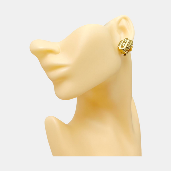 Metal Gold Clip On Earrings
