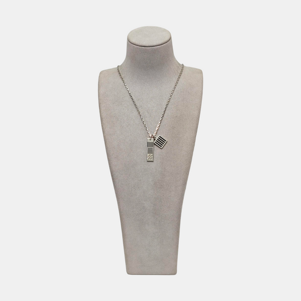 DAMIER Brass Silver Necklace