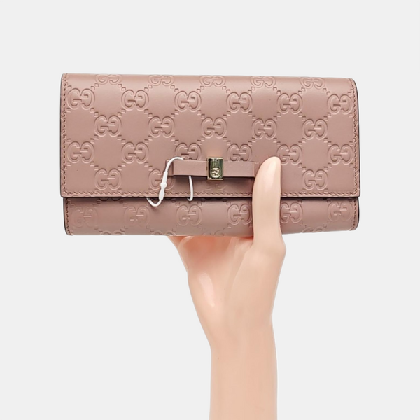 Monogram Calfskin Wallet Pink