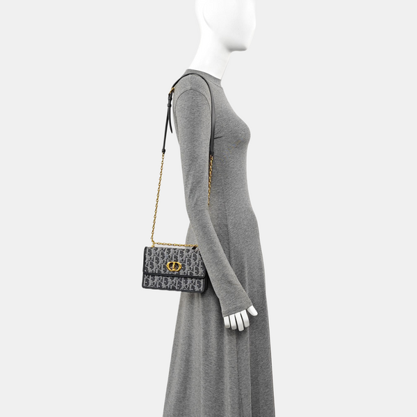 Oblique Canvas Shoulder Bag Gray