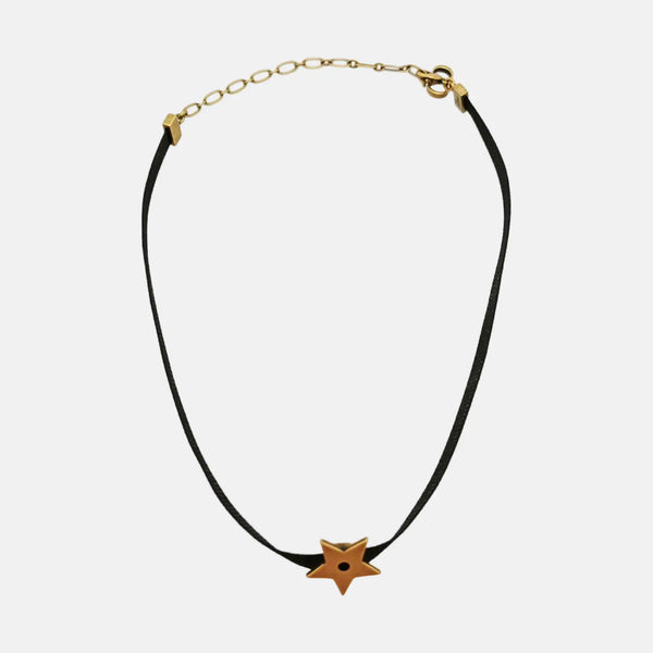 J'adior Metal Black Necklace