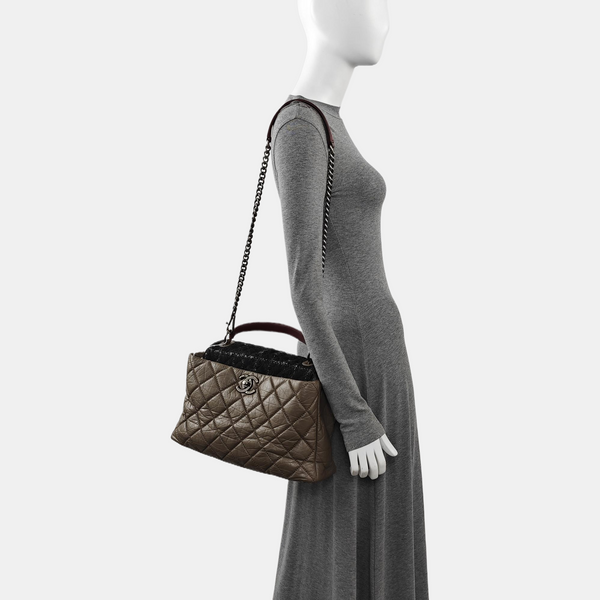 PORTOBELLO Quilted Calfskin Gray