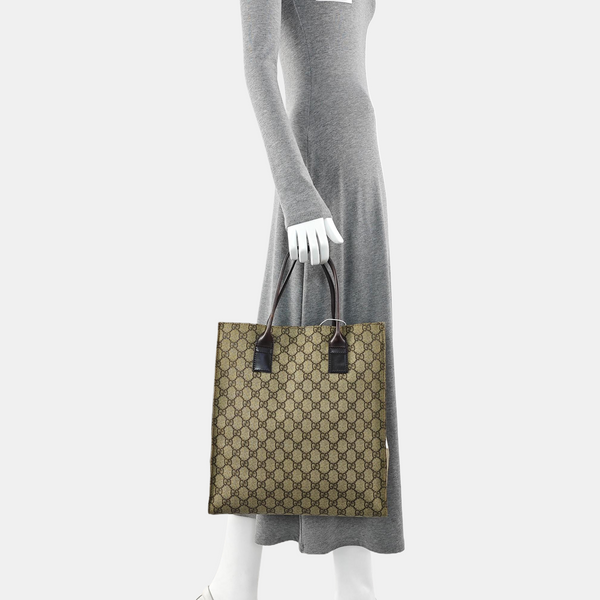 Monogram Coated Canvas Tote Bag Black
