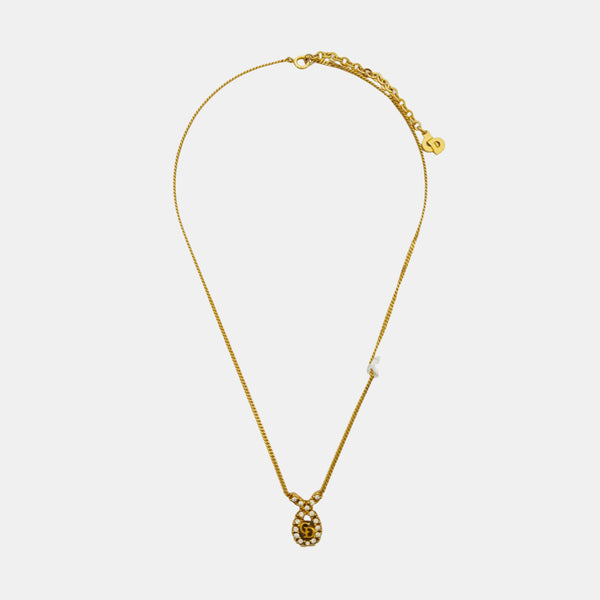 Petit CD Metal Gold Necklace