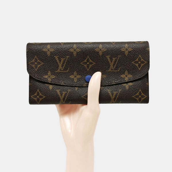 EMILIE Monogram Coated Canvas Brown Wallet
