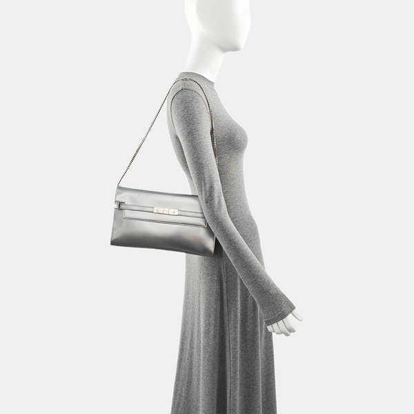MANHATTAN Medium Calfskin Silver
