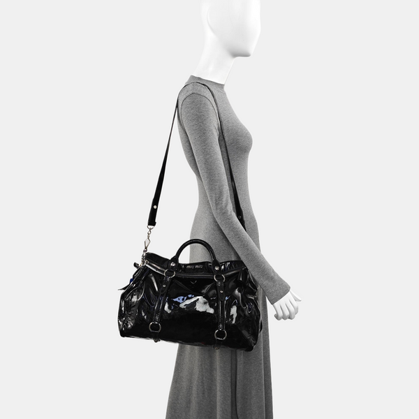 Bow Patent Leather Black