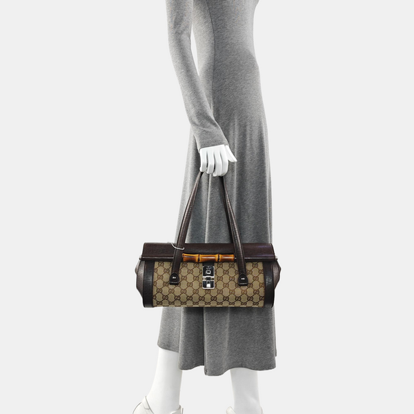 Monogram Canvas Top Handle Bag Beige