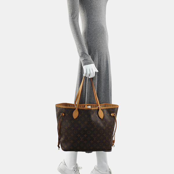 NEVERFULL MM Monogram Coated Canvas Brown