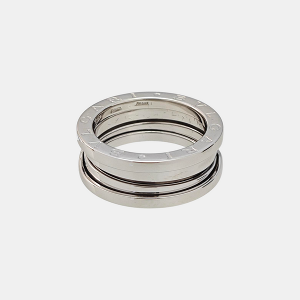 B.ZERO1 18k White Gold Silver Ring EU 52