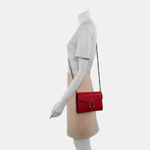 Authenticated pre-owned Dionysus Mini Calfskin Red - Crossbody Bag at Looply