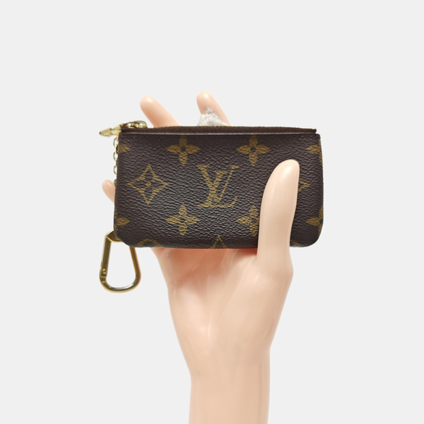Monogram Coated Canvas Key Pouch Brown