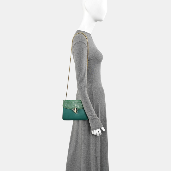 SERPENTI FOREVER Small Stingray Leather Green