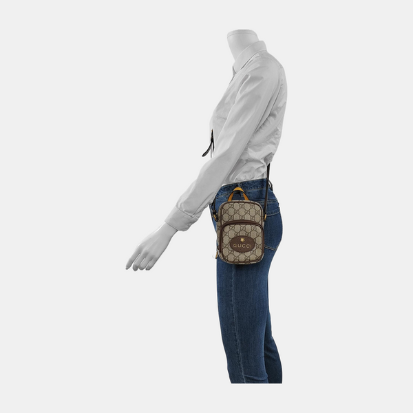Neo Vintage Mini Monogram Coated Canvas Brown