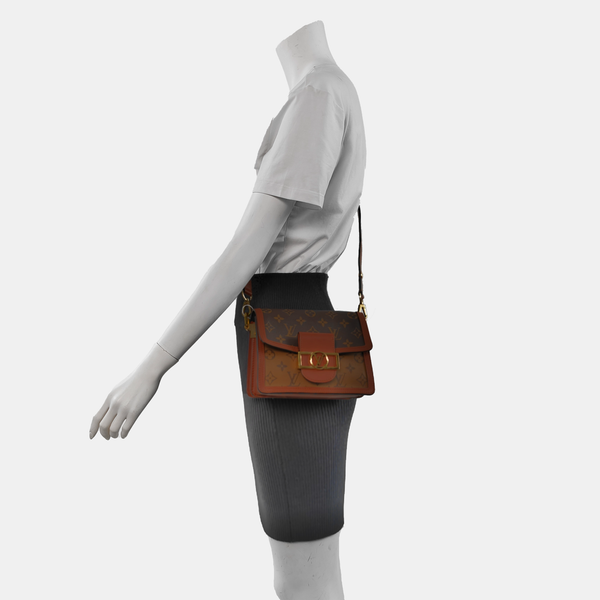DAUPHINE Mini Monogram Coated Canvas Brown