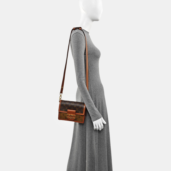 DAUPHINE Mini Monogram Coated Canvas Brown