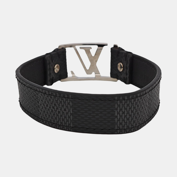 HOCKENHEIM Leather Black Bangle