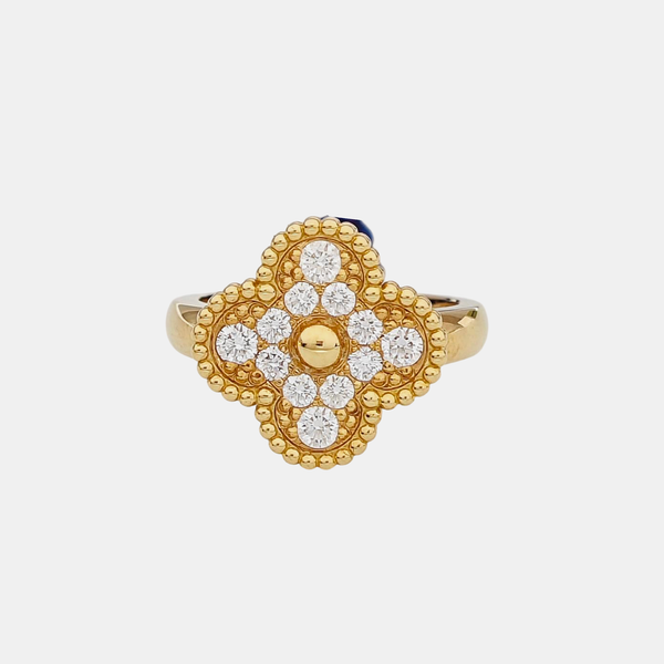 Vintage Alhambra 18k Gold Ring EU 51
