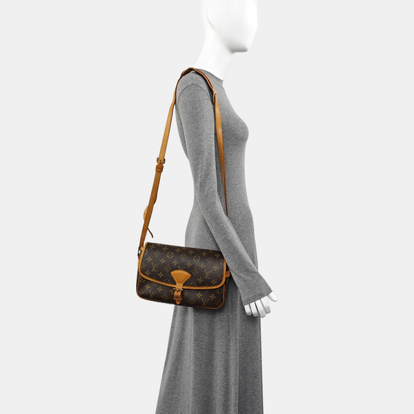 SOLOGNE PM Monogram Coated Canvas Brown